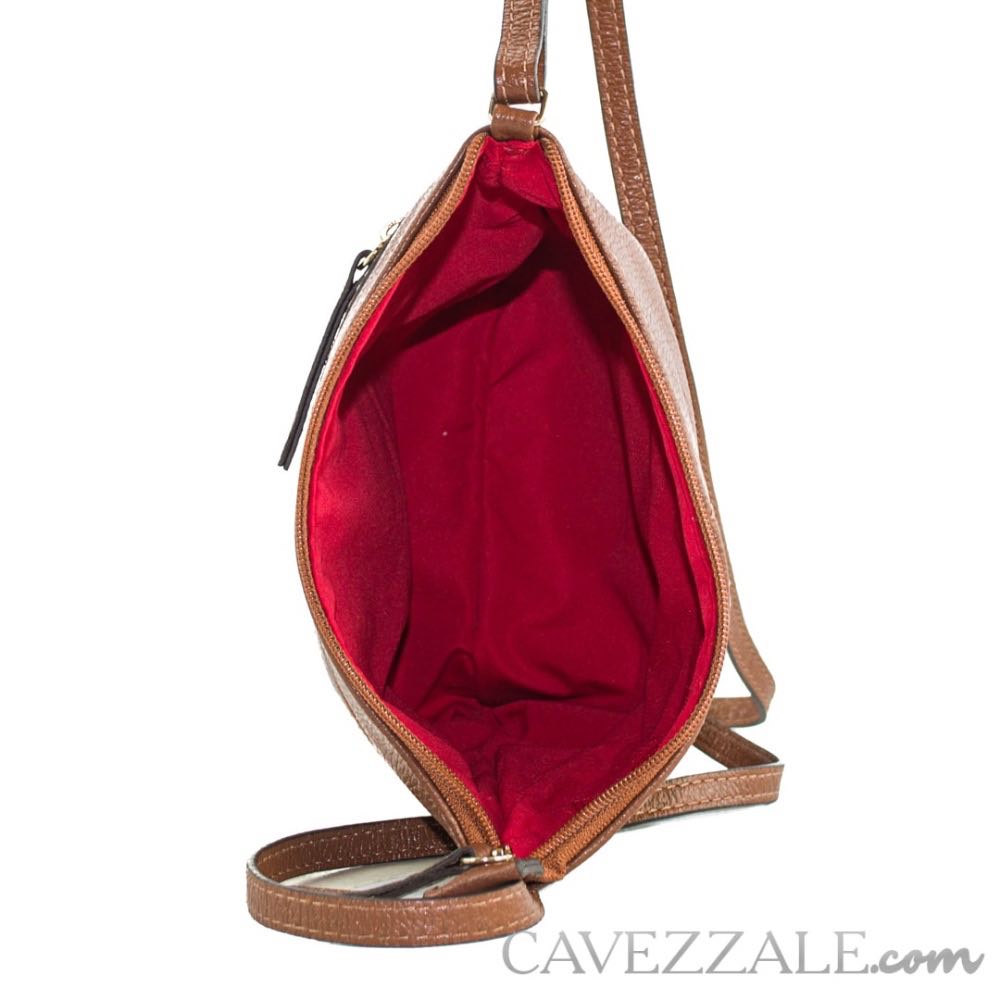 Bolsa Tiracolo de Couro La Fenice Castor 103173
