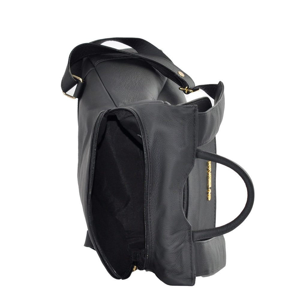Mochila de Couro Antifurto La Fenice Preto 103581