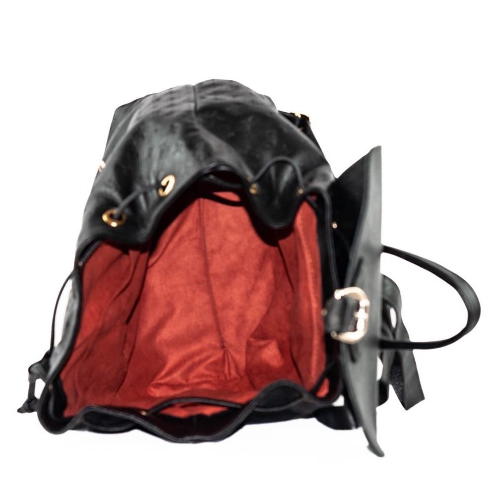 Mochila de Couro La Fenice Preto 103672