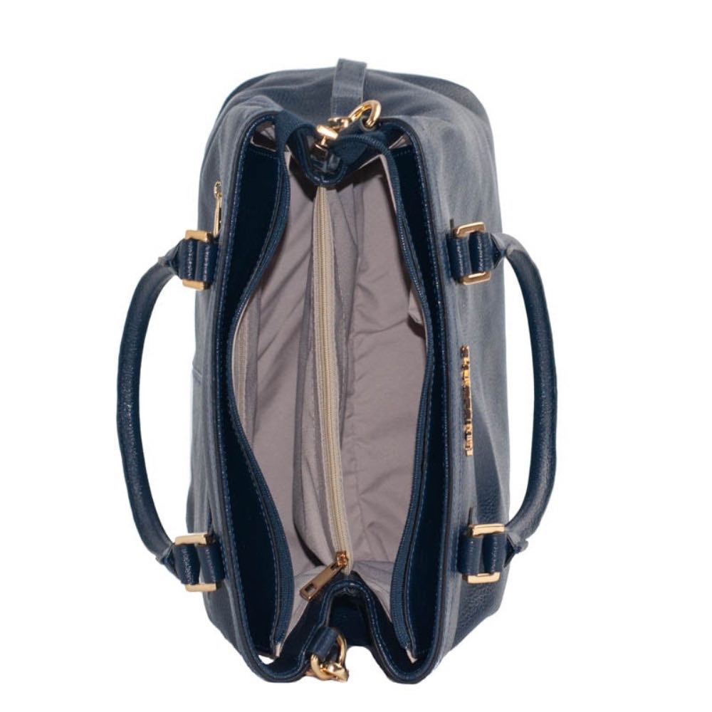 Tote Bag Grande de Couro Floter La Fenice Marinho 105048
