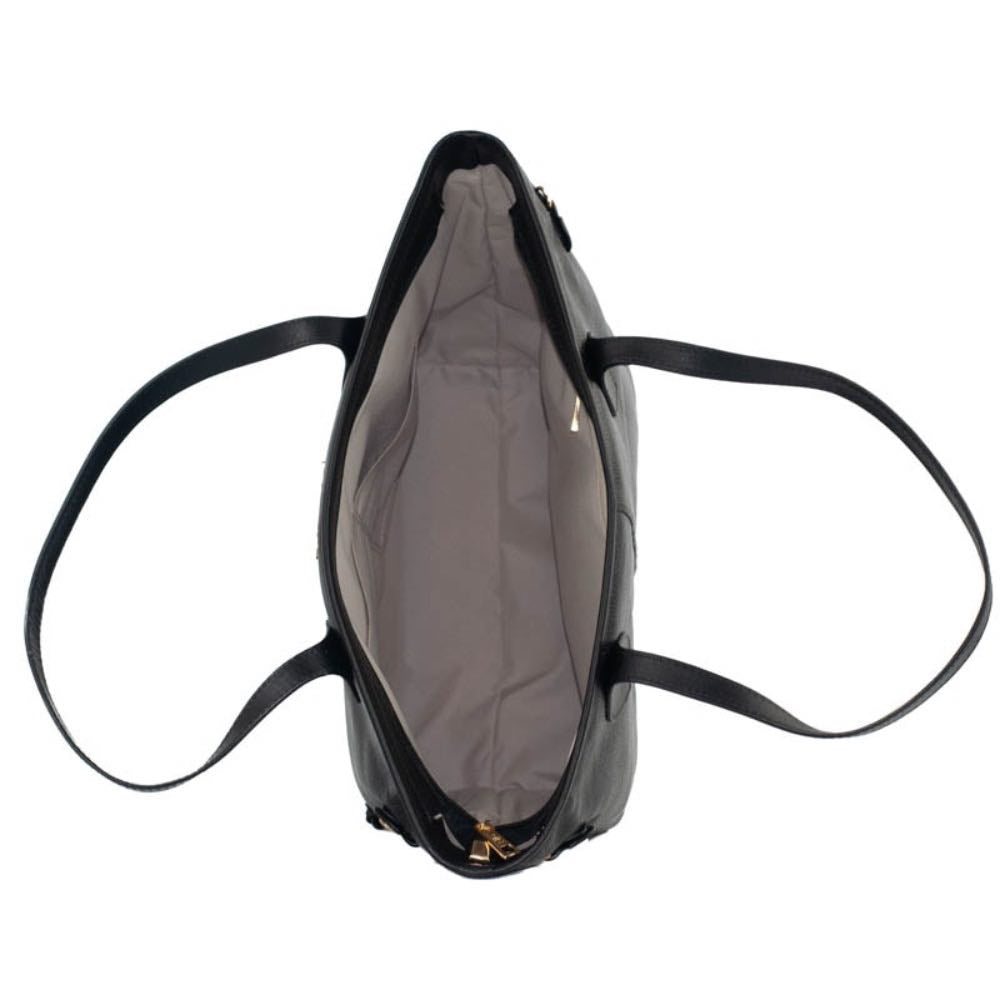Shopping Bag Grande de Couro Floter La Fenice Preto 105050