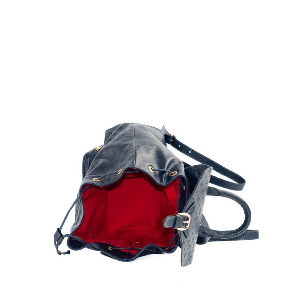 Mochila de Couro Floter La Fenice Monograma Marinho 105146