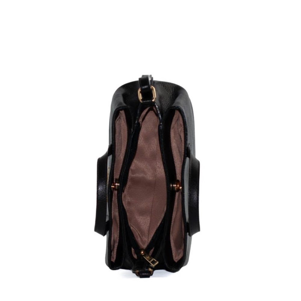 Tote Bag Média de Couro Floater La Fenice Preto 105315