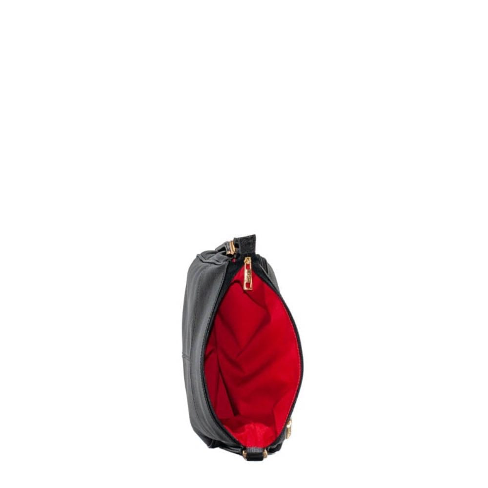 Bolsa Tiracolo Média de Couro Soft La Fenice Preto 105323