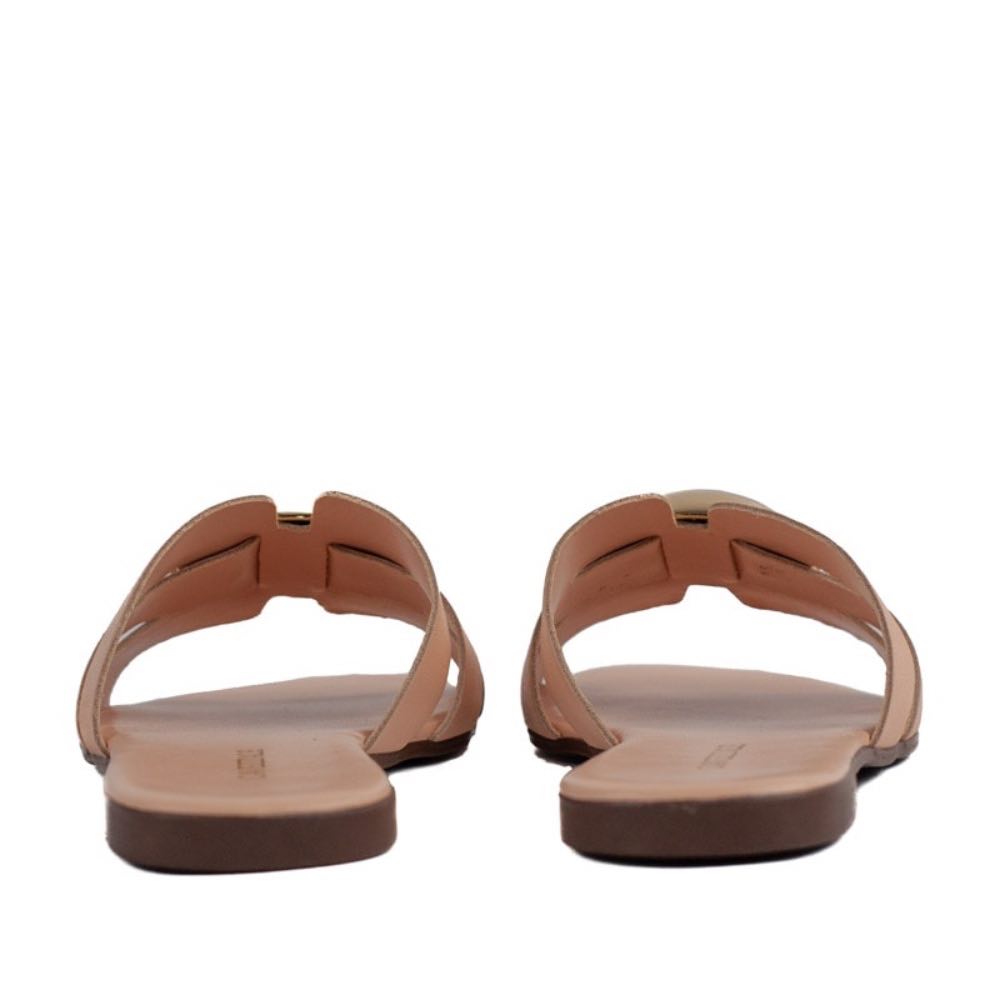 Tamanco de Couro La Fenice Atanado Rose 105416