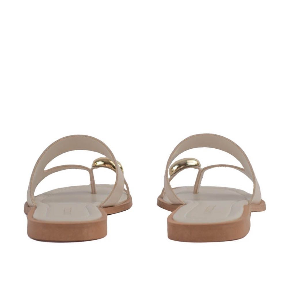 Sandália de Couro Atanado La Fenice Off White 105407