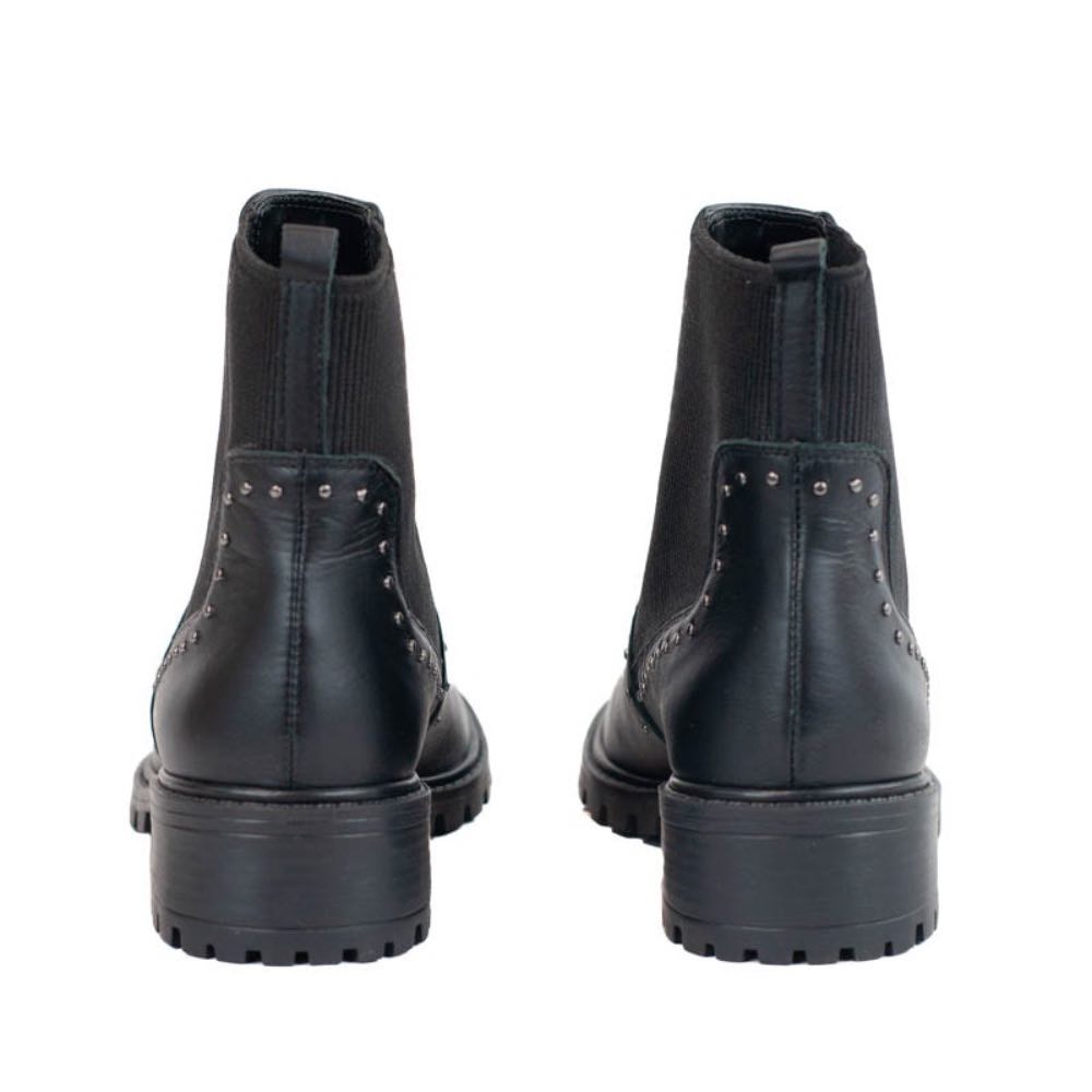 Bota Curta de Couro Veneto La Fenice Preto 105737
