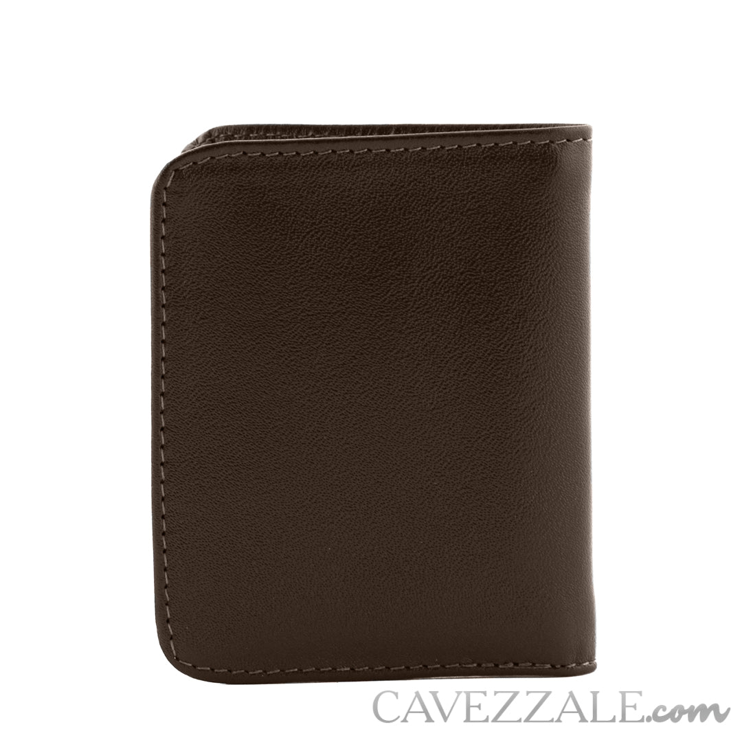 Carteira de Couro Masculina Média Marrom La Fenice 097514