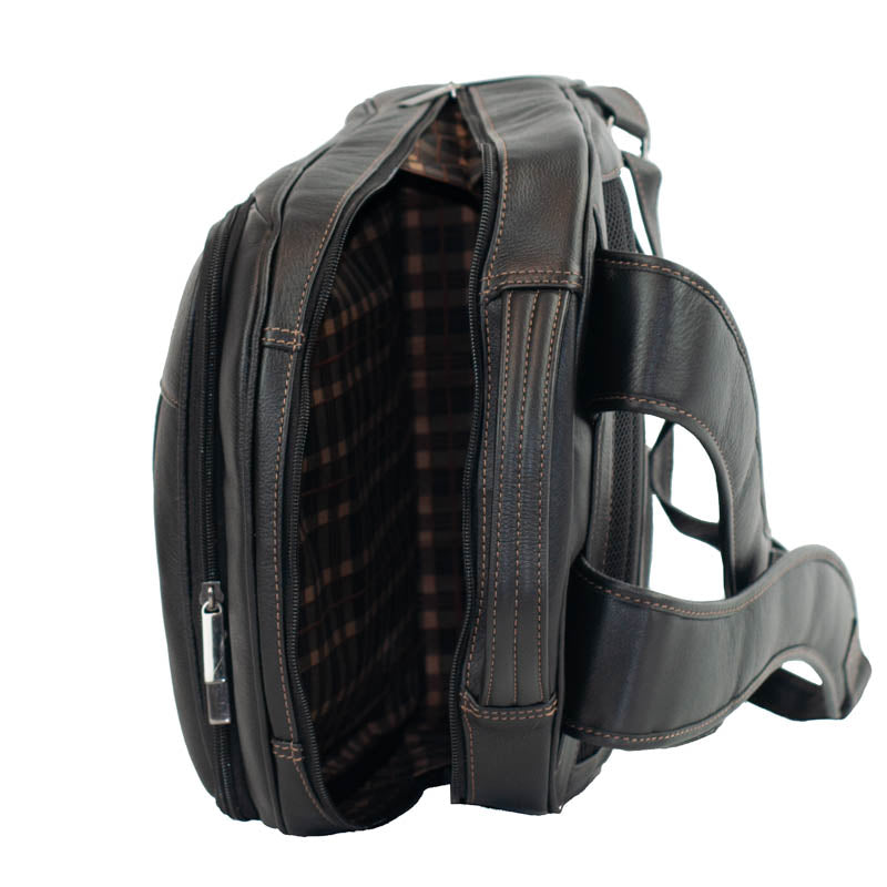Mochila de Couro Bufalo La Fenice Preto 103296