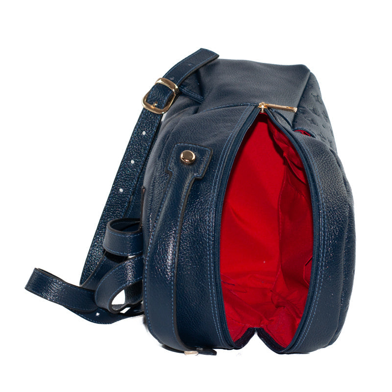 Mochila de Couro La Fenice Marinho 105046