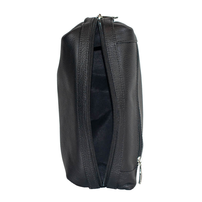 Necessaire Couro La Fenice Preto 000488