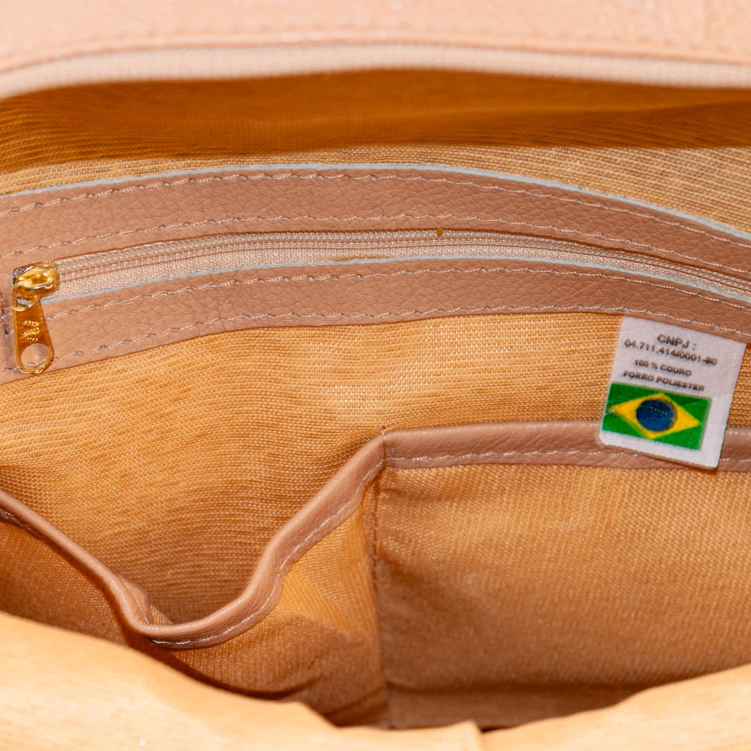 Mochila de Couro Antifurto La Fenice Nude 103581