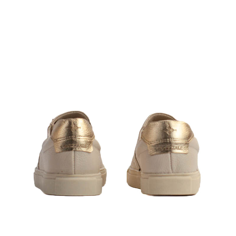 Tênis de Couro La Fenice Floter Off White/Ouro Light 105192