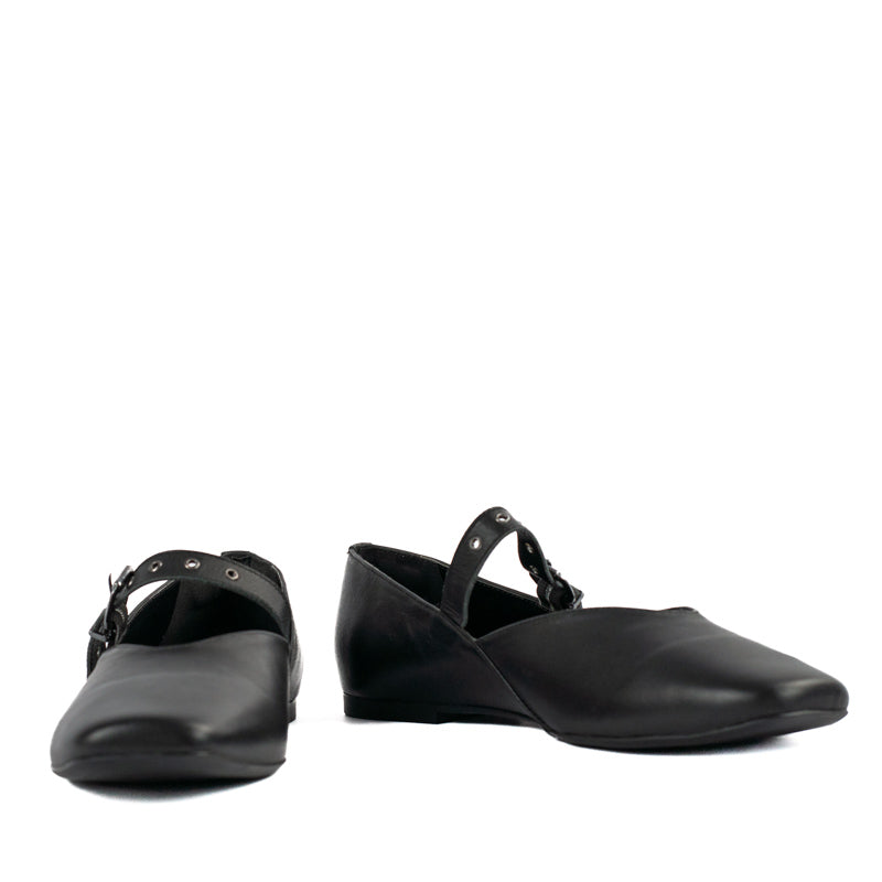 Sapatilha de Couro La Fenice Atanado Preto 105253