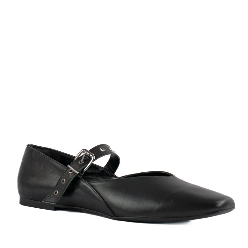 Sapatilha de Couro La Fenice Atanado Preto 105253