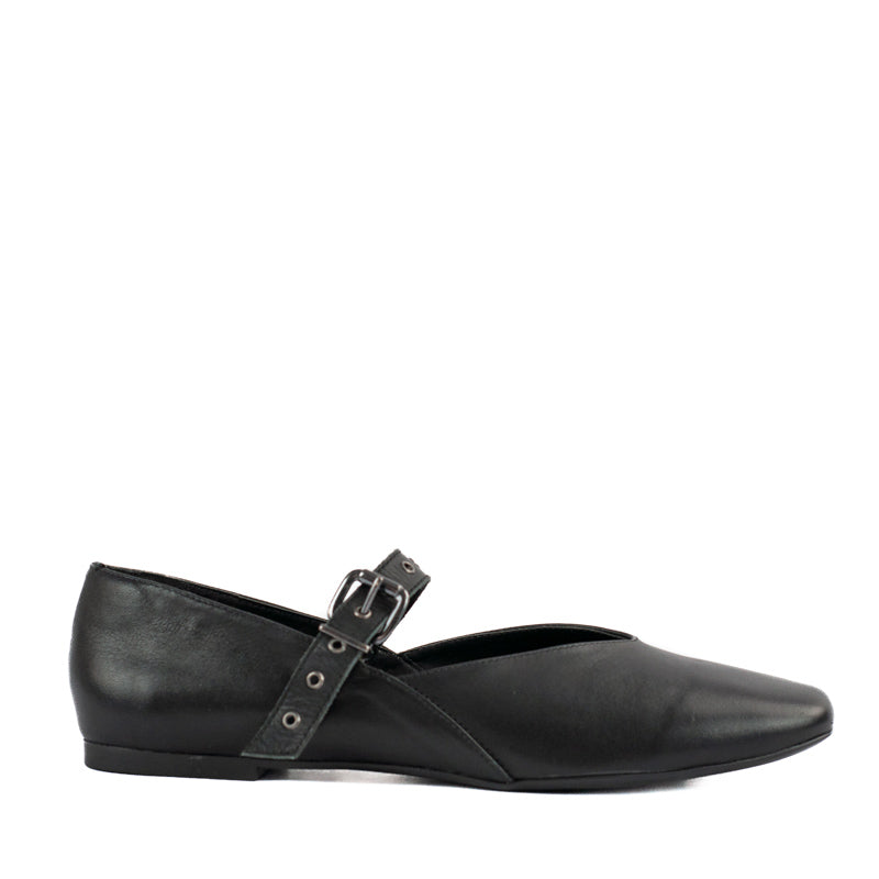 Sapatilha de Couro La Fenice Atanado Preto 105253