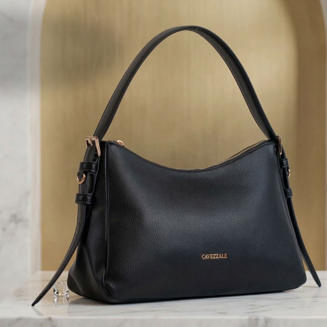 Bolsa Hobo Média Feminina La Fenice Preto 105541