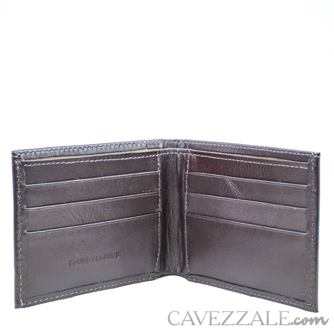 Carteira de Couro Masculina Média La Fenice Café 099715