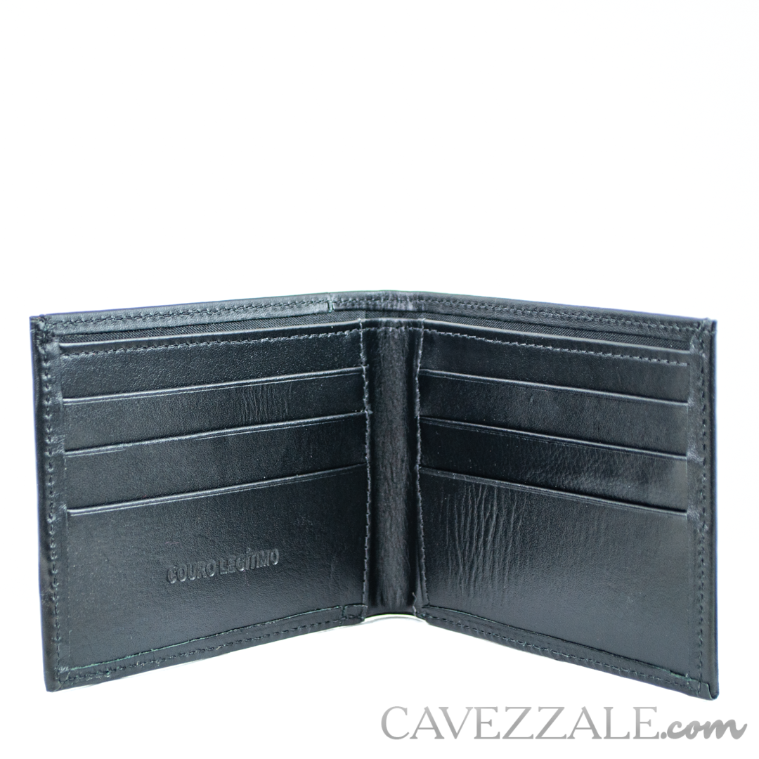 Carteira de Couro Masculina Média La Fenice Preto 099715