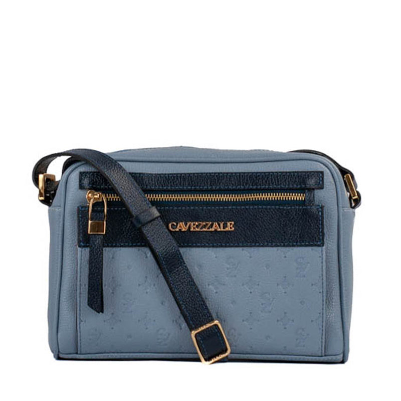 Bolsa Tiracolo Média Couro Monograma La Fenice Sky/Marinho 105044
