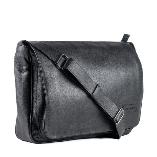 Pasta Tiracolo Satchel Couro La Fenice Preto 053608
