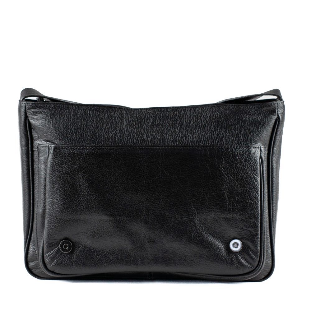 Pasta Tiracolo Satchel Couro La Fenice Preto 053608