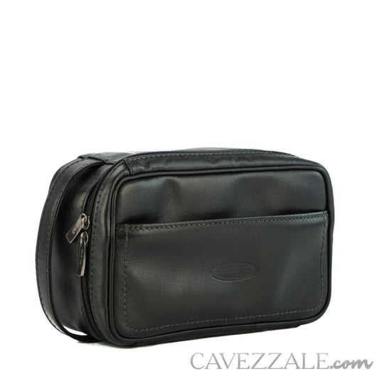 Necessaire Couro La Fenice Preto 053018