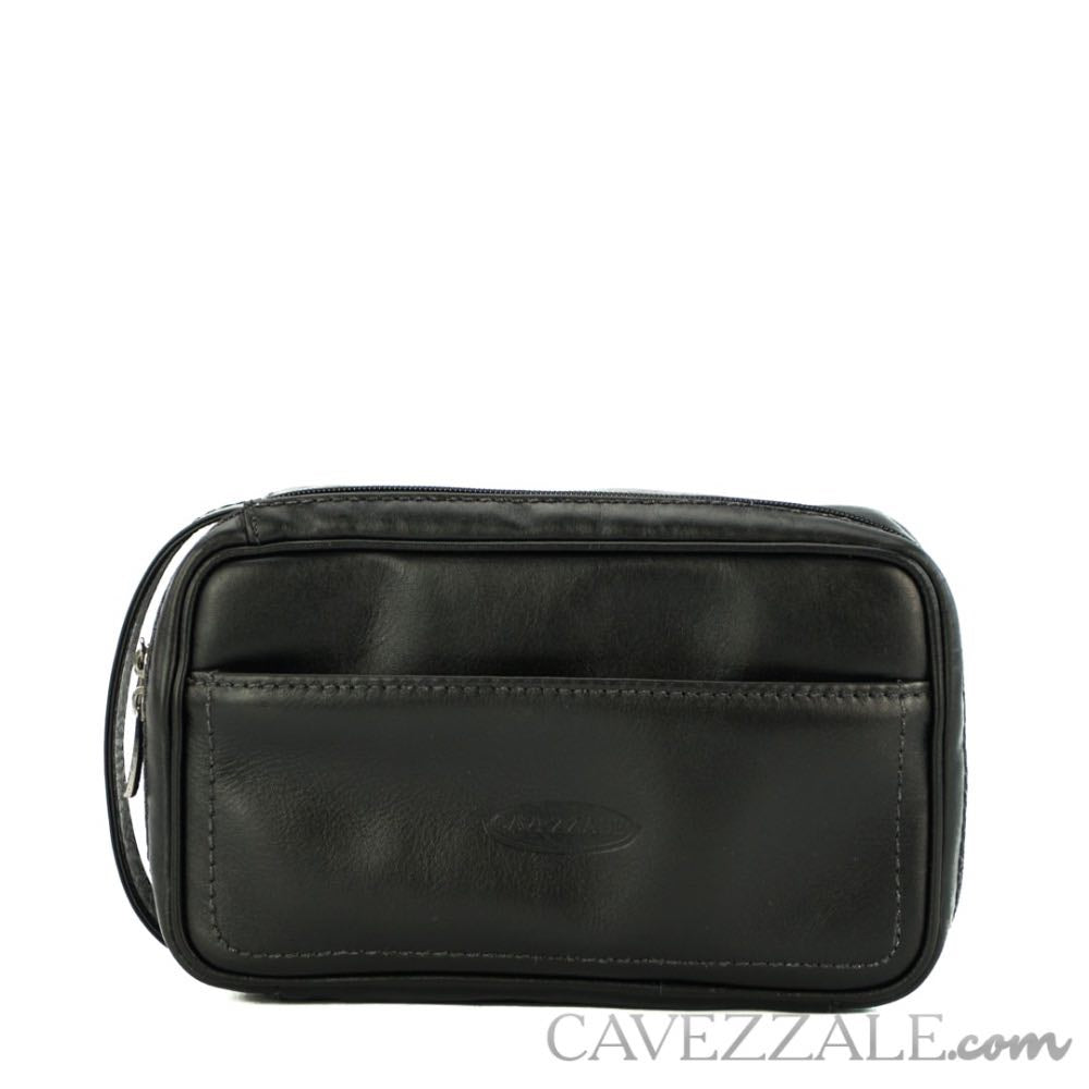 Necessaire Couro La Fenice Preto 053018