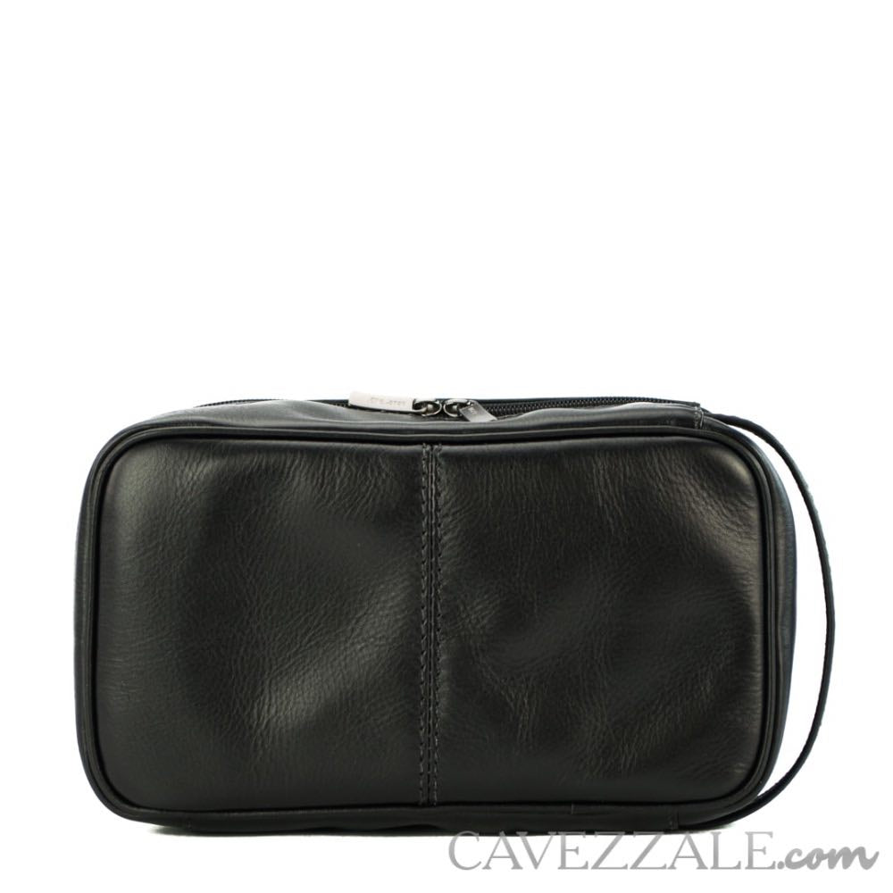 Necessaire Couro La Fenice Preto 053018