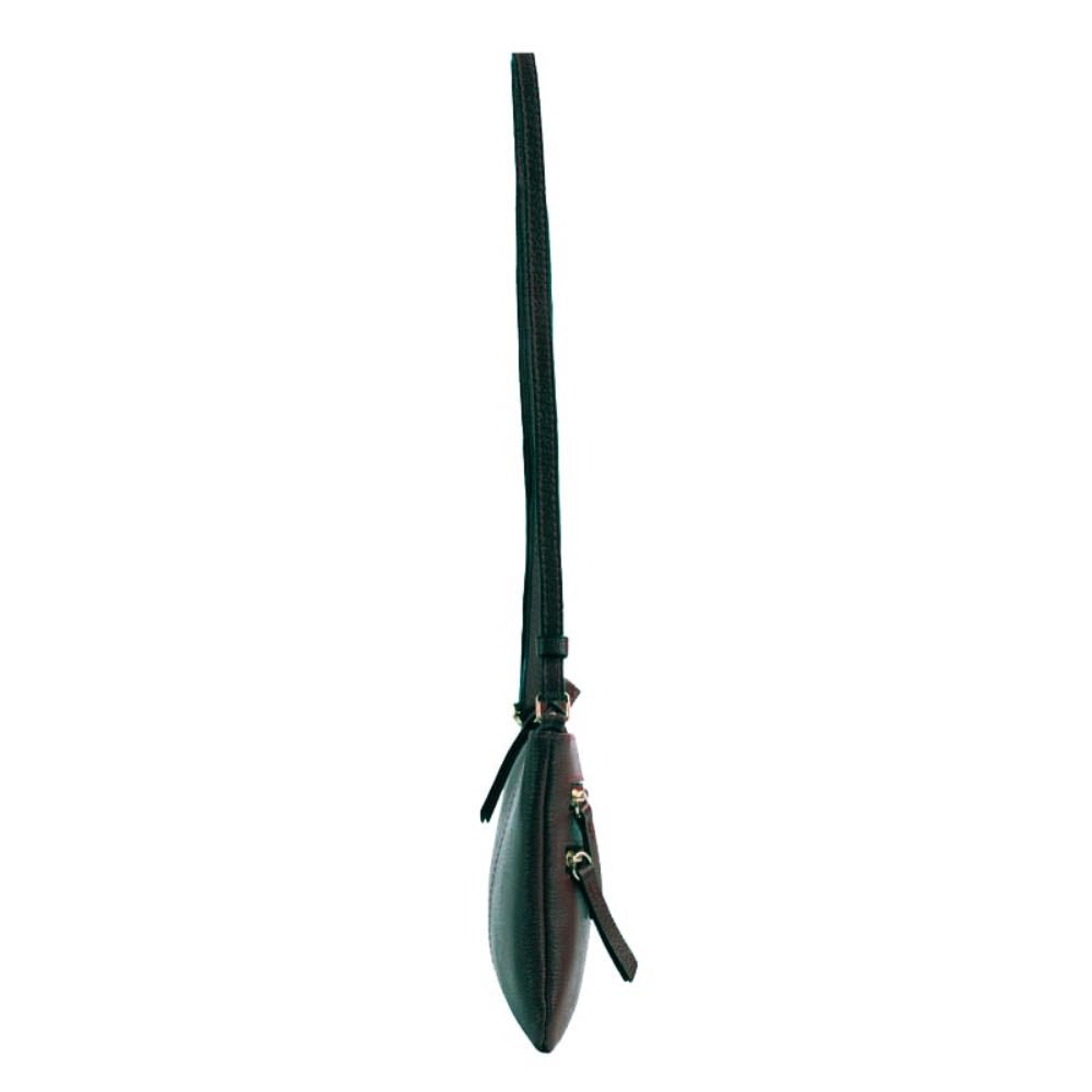 Bolsa Tiracolo Pequena Couro La Fenice Preto 100971