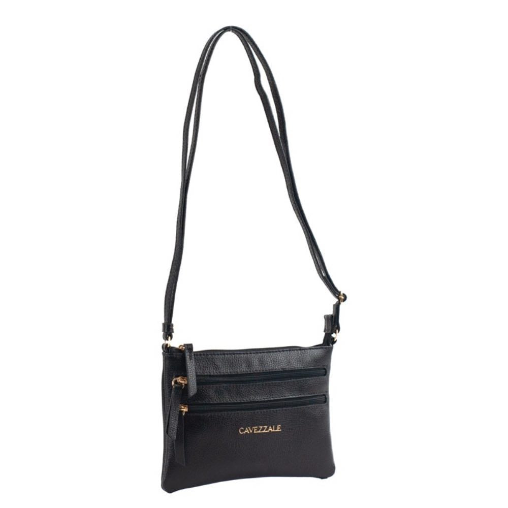 Bolsa Tiracolo Pequena Couro La Fenice Preto 100971
