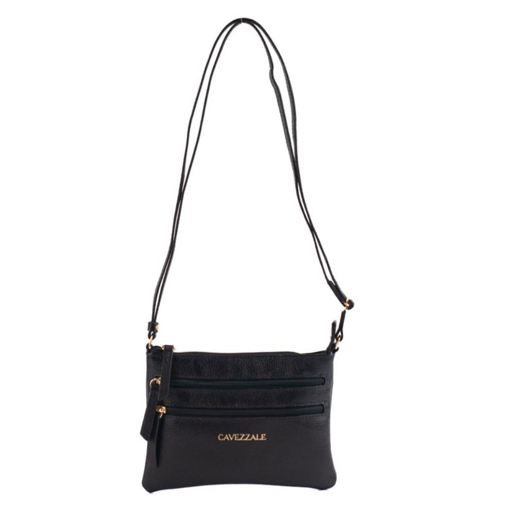 Bolsa Tiracolo Pequena Couro La Fenice Preto 100971