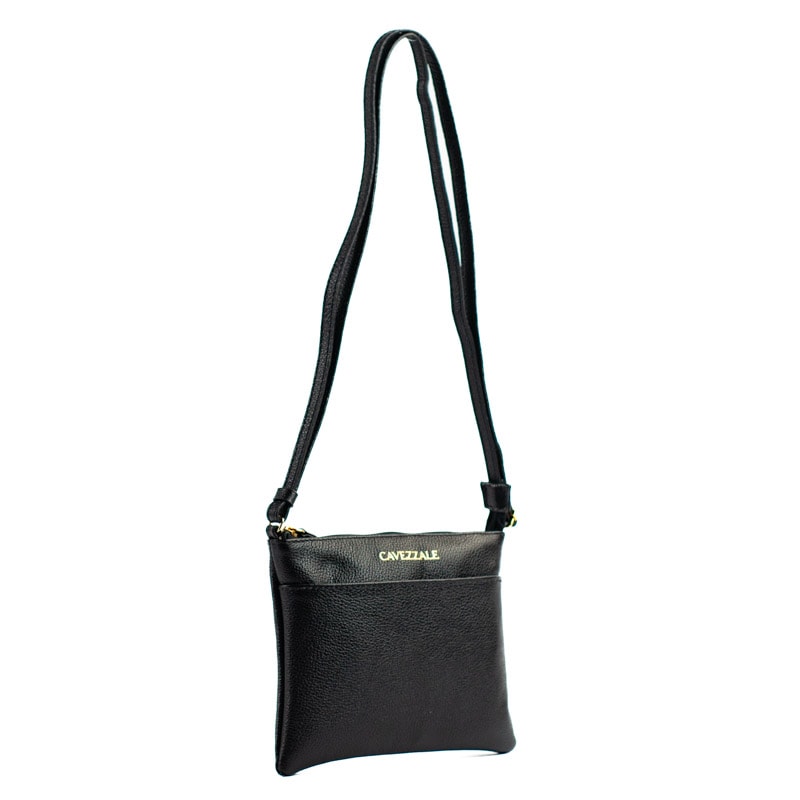 Bolsa Tiracolo de Couro Feminina La Fenice Preto 0100970