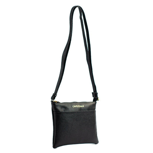 Bolsa Tiracolo de Couro Feminina La Fenice Preto 0100970