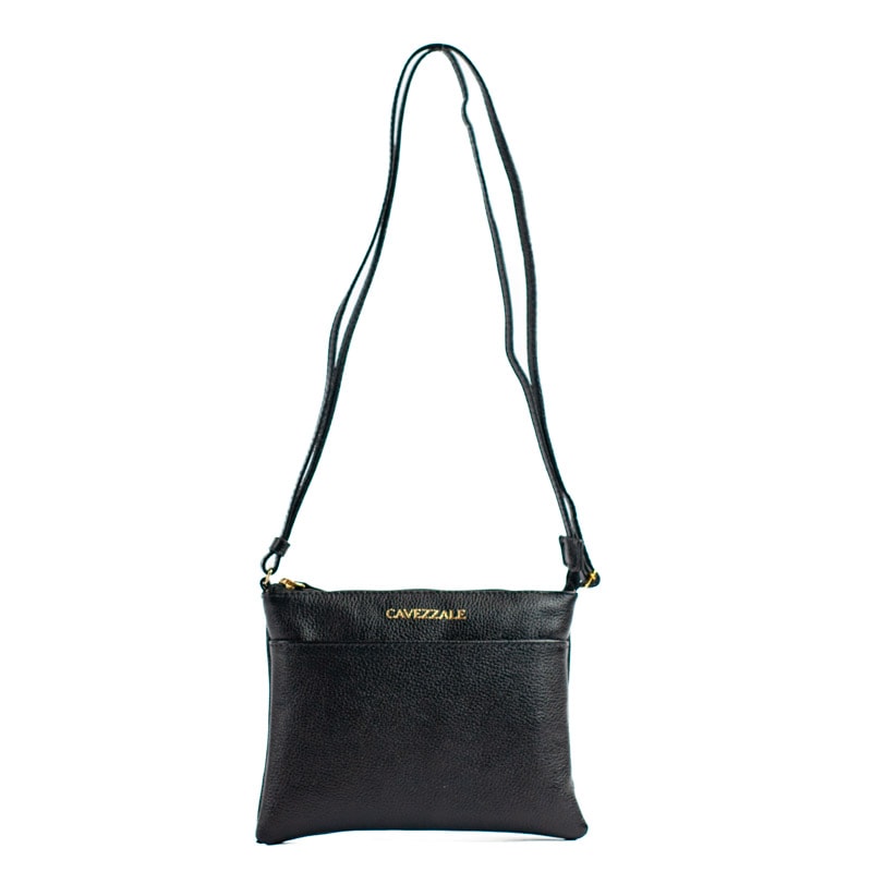 Bolsa Tiracolo de Couro Feminina La Fenice Preto 0100970