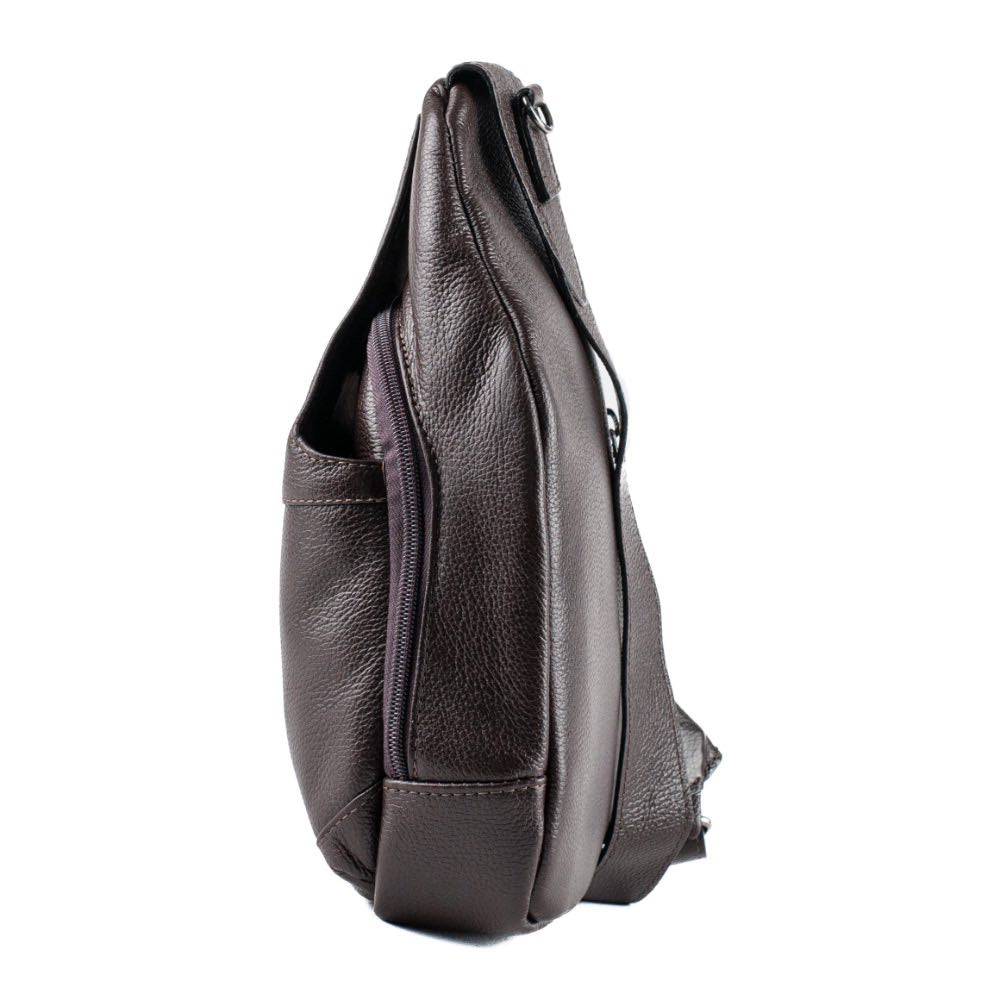 Mochila de Couro Tranversal La Fenice Café 101517