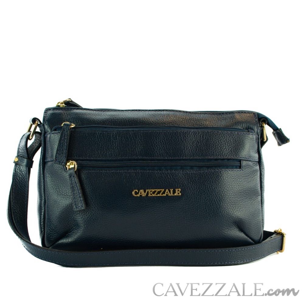 Bolsa Tiracolo Média de Couro La Fenice Marinho 102241