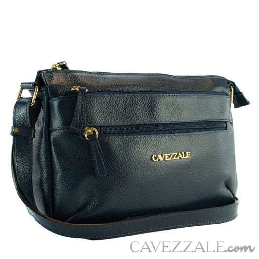 Bolsa Tiracolo Média de Couro La Fenice Marinho 102241