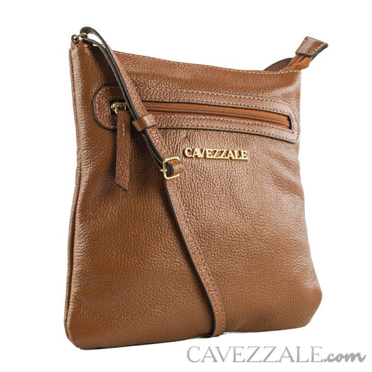 Bolsa Tiracolo de Couro La Fenice Castor 103173
