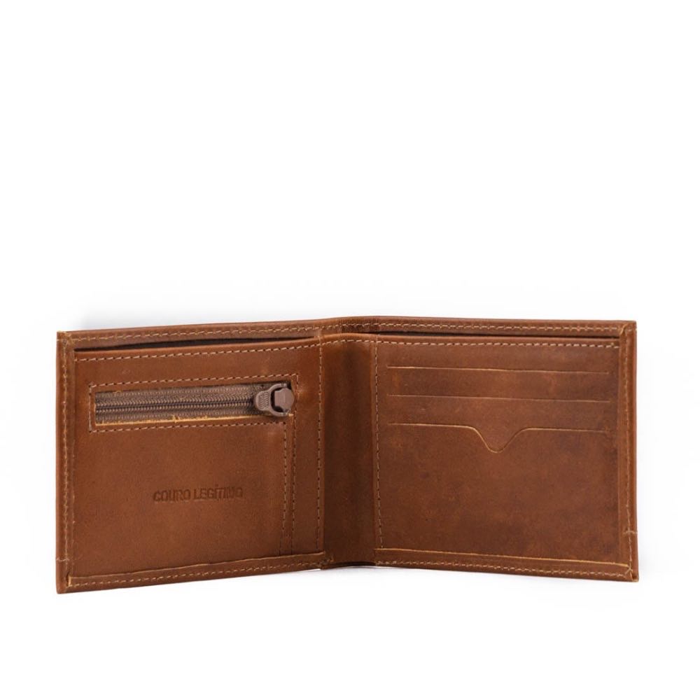 Carteira de Couro Média Masculina La Fenice Tan 103290