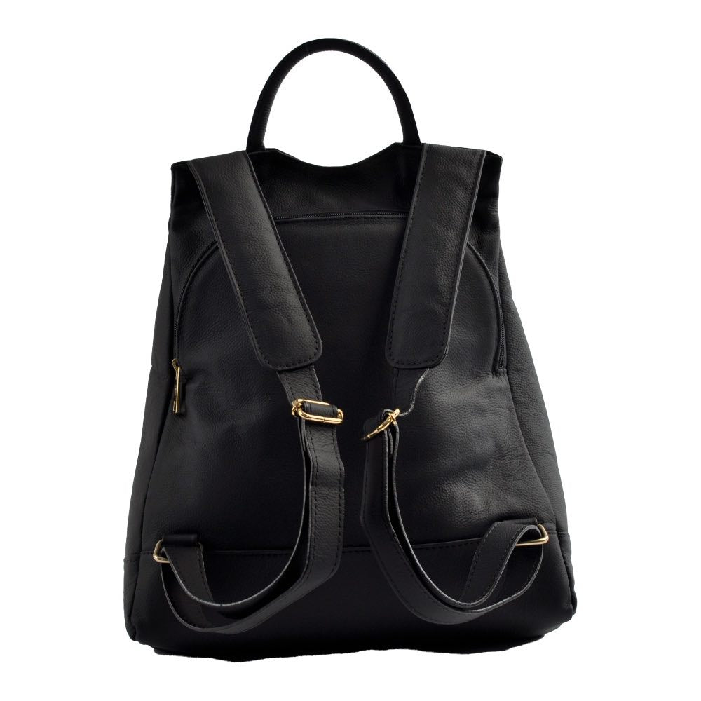 Mochila de Couro Antifurto La Fenice Preto 103581
