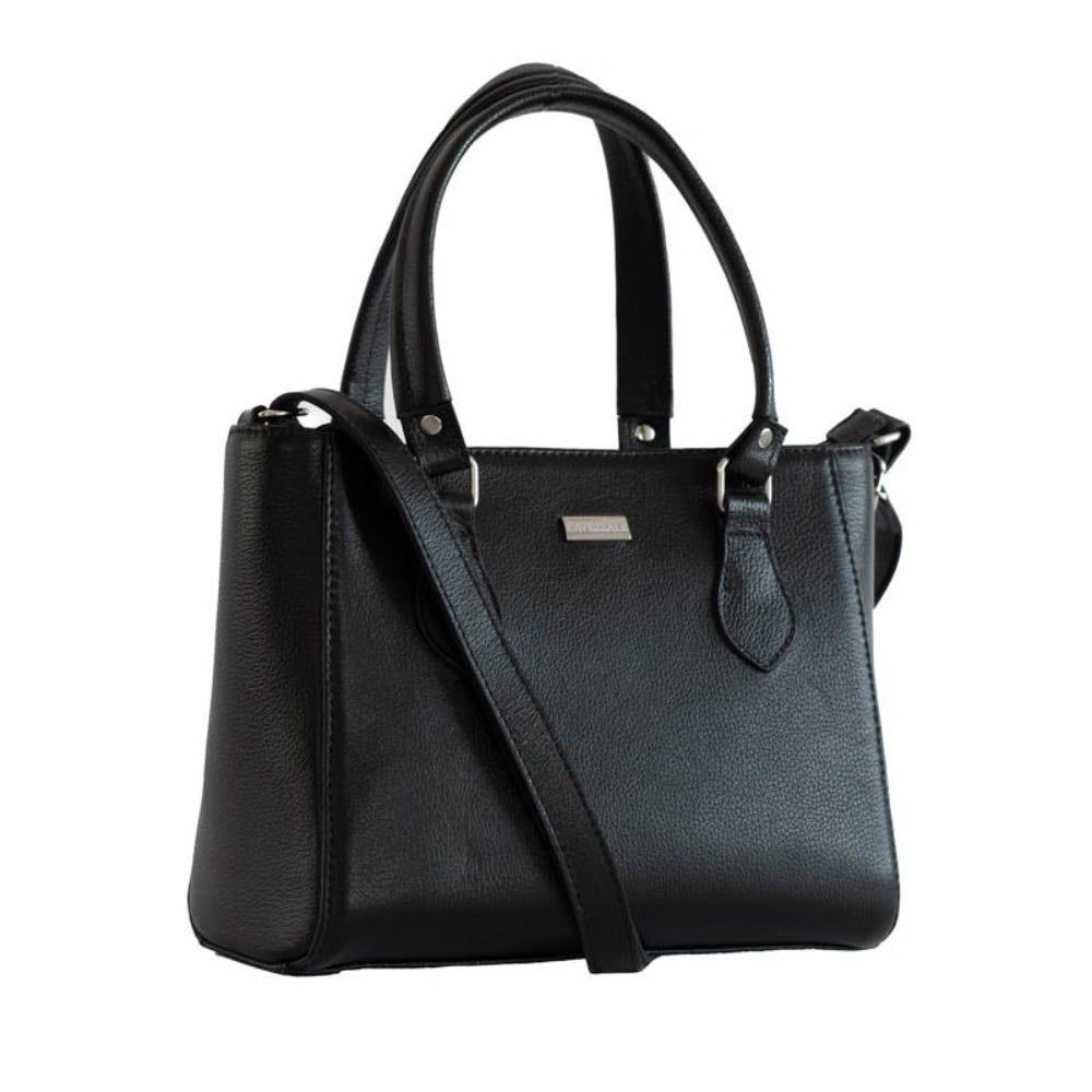 Bolsa Tiracolo de Couro La Fenice Preto 103683