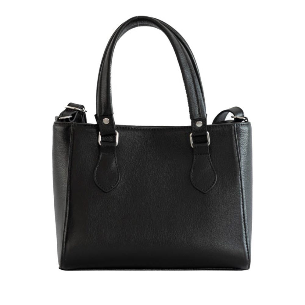 Bolsa Tiracolo de Couro La Fenice Preto 103683