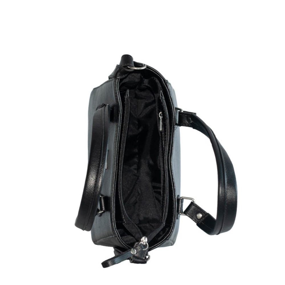 Bolsa Tiracolo de Couro La Fenice Preto 103683