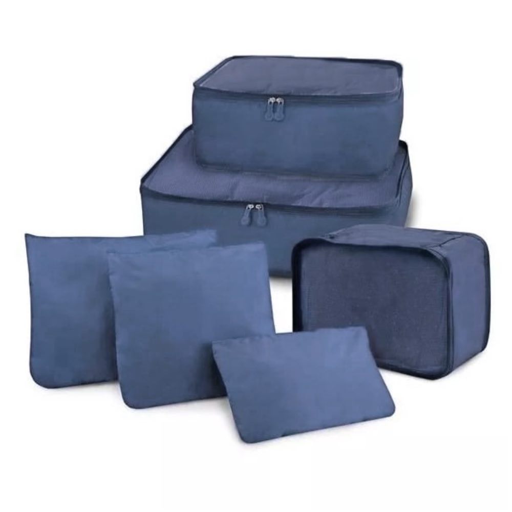 Kit Organizador de Bagagem Poliéster La Fenice Marinho 104511