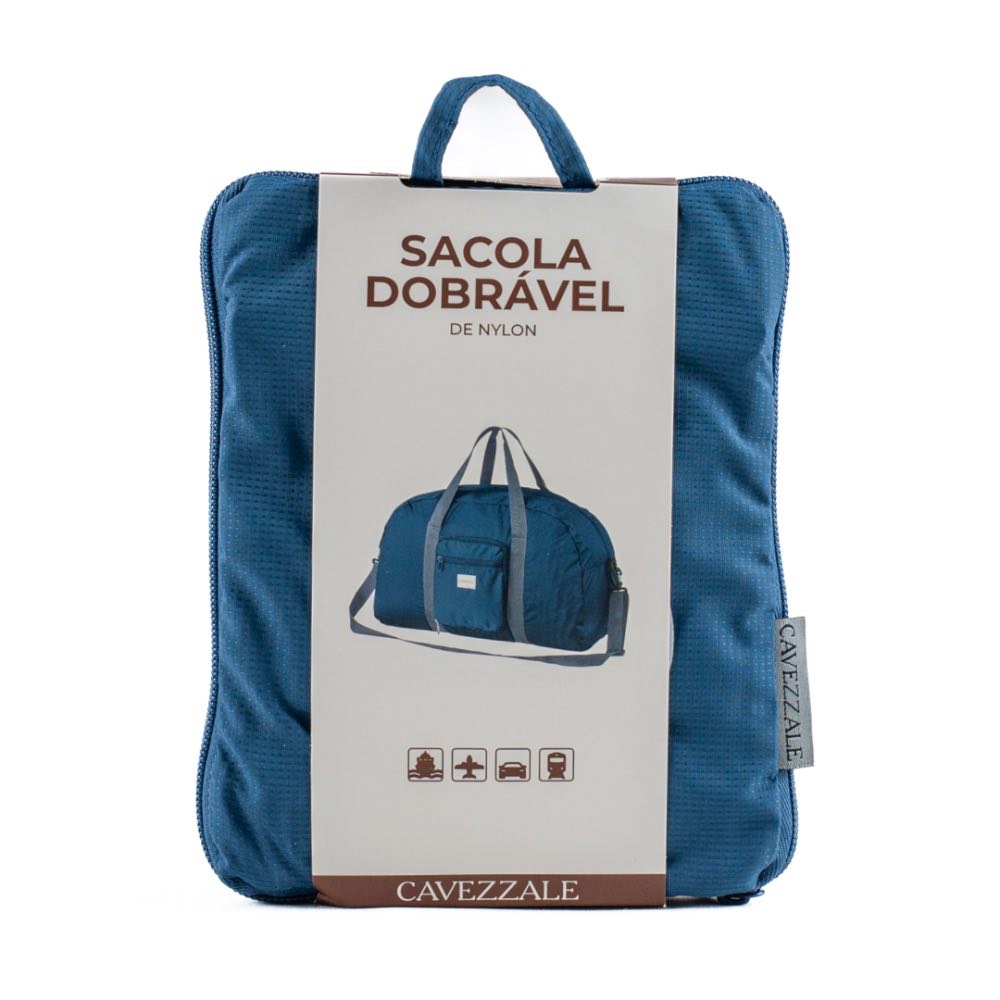 Sacola Dobrável Poliéster La Fenice Azul 104517