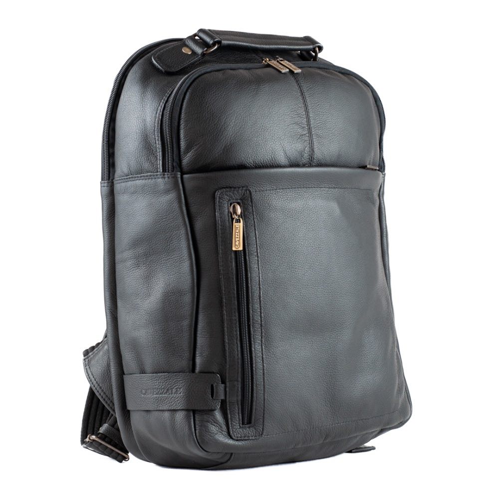 Mochila de Couro La Fenice Bufalo Preto 103498