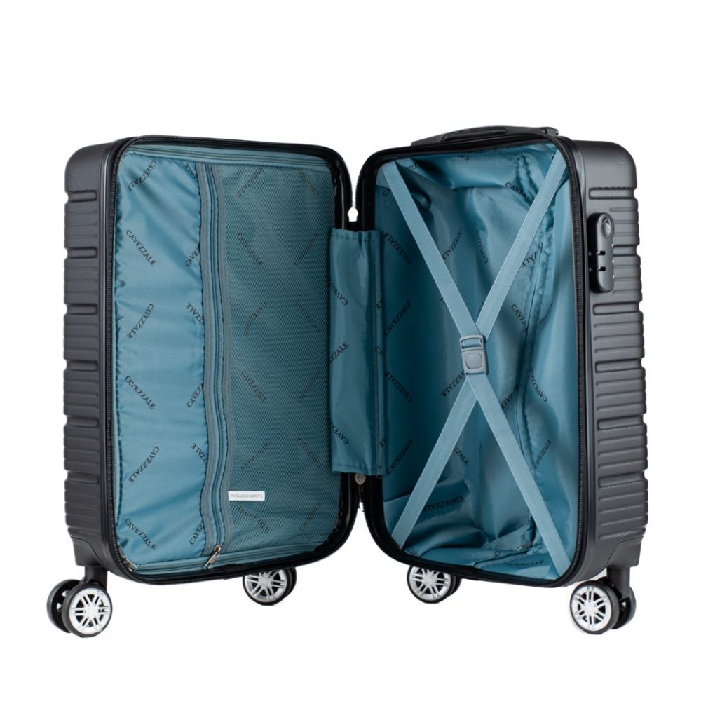 Mala de Bordo 10 Kg ABS 4 Rodas Antifurto La Fenice Sorrento Plus Preto 105130