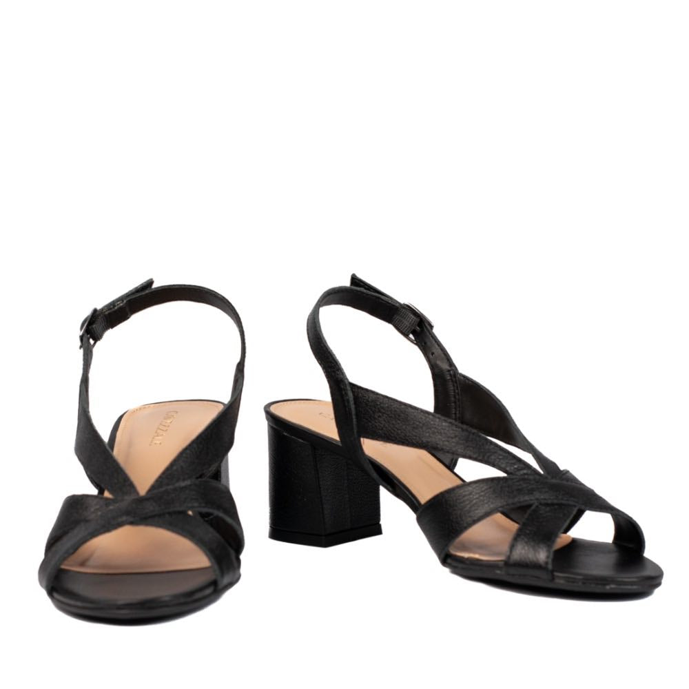 Sandália de Couro La Fenice Napa Mestiço Preto 104790