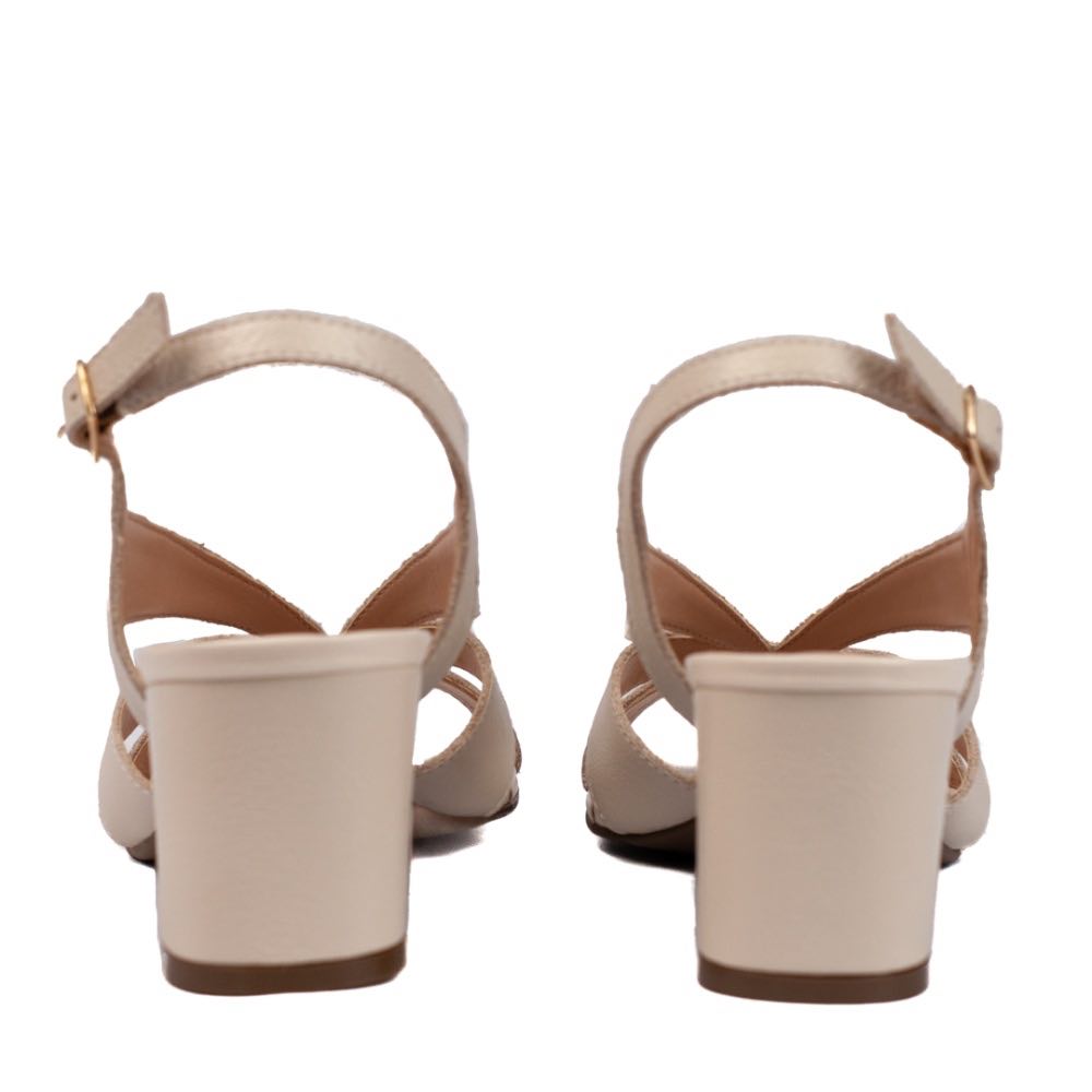 Sandália de Couro La Fenice Napa Mestiço Off White 104790